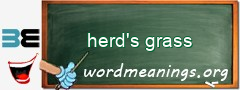 WordMeaning blackboard for herd's grass